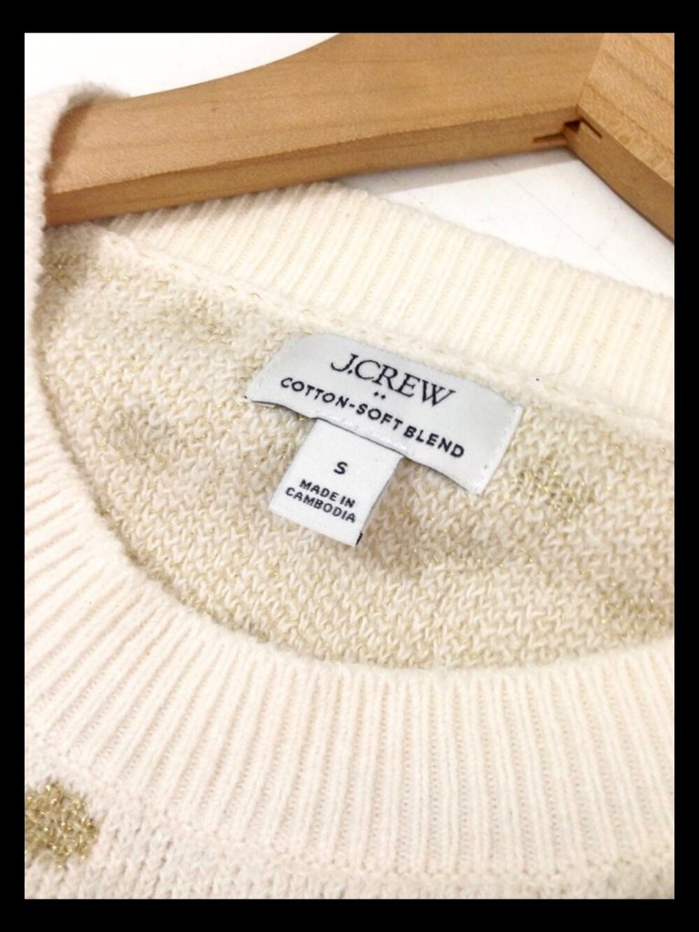 J.Crew Gold Dotted Sweater Sample - Small - NWT - Picture 3 of 4